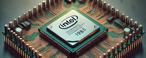 Intel 386 microchip